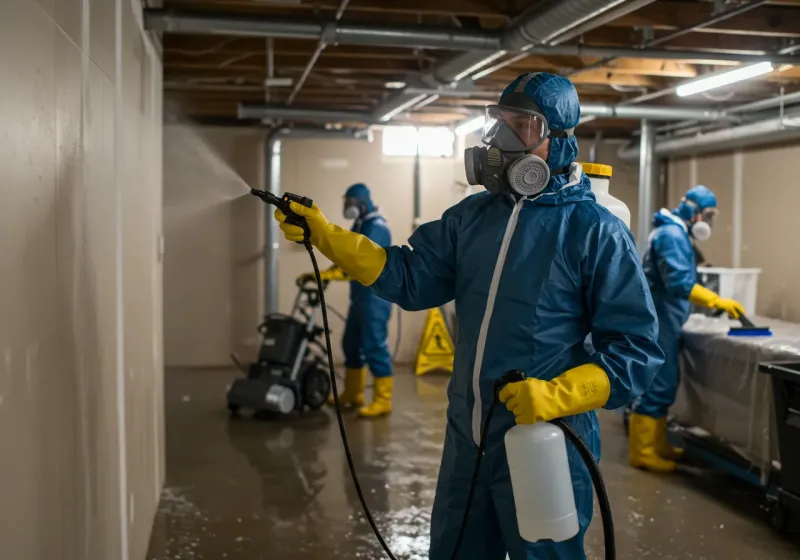 Basement Sanitization and Antimicrobial Treatment process in Sparks, NV