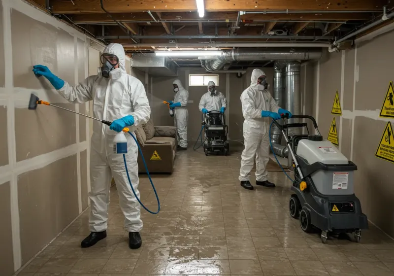 Basement Moisture Removal and Structural Drying process in Sparks, NV